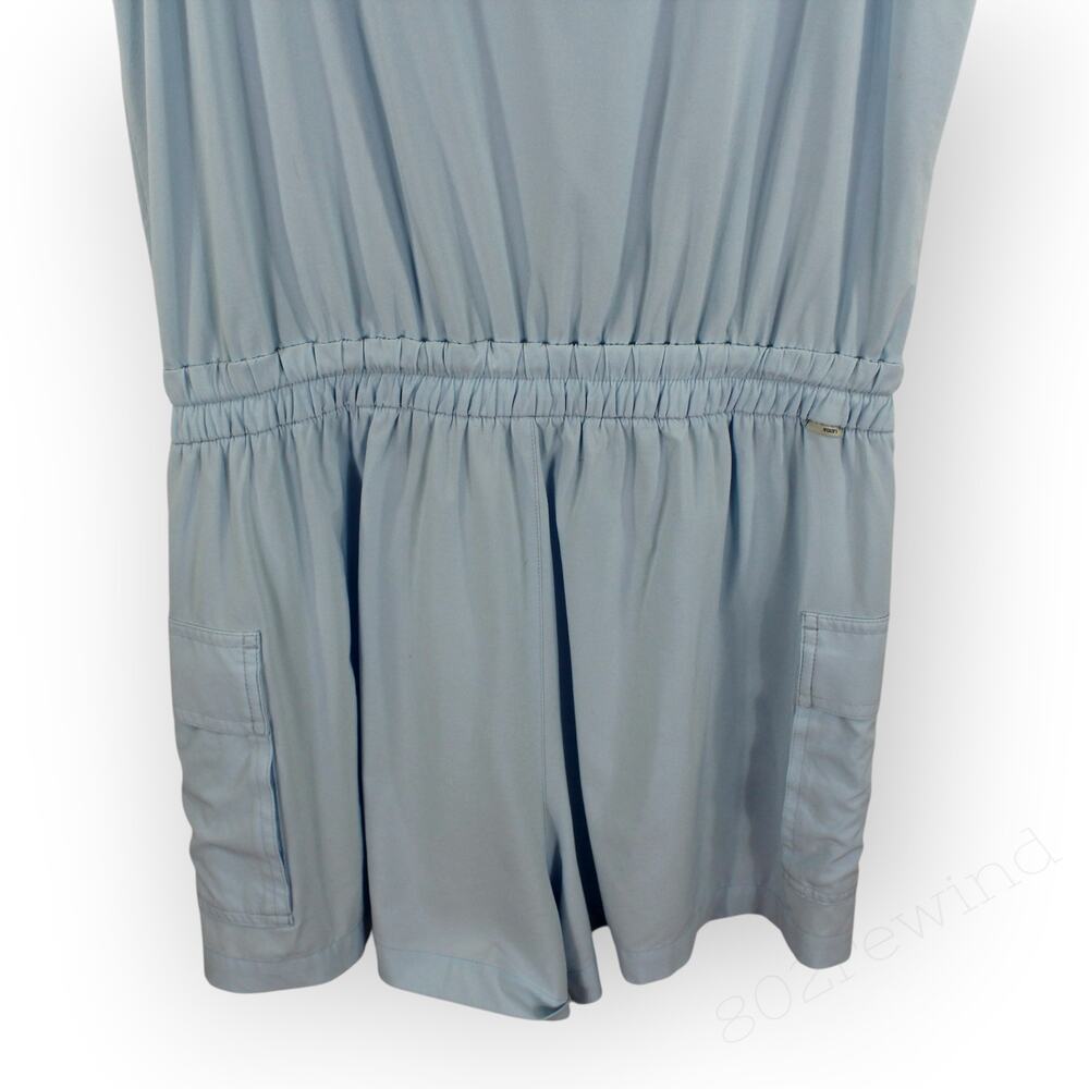 Medium Vuori Villa Utility Romper Light Mist Blue Sleeveless Tank Pockets - Picture 9 of 14